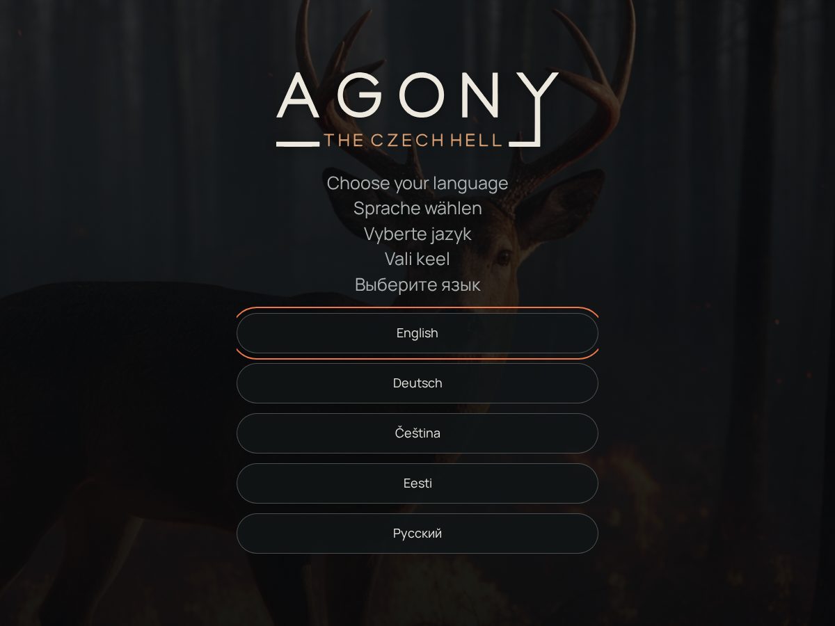 Landing-page snapshot of agonyfilm.com