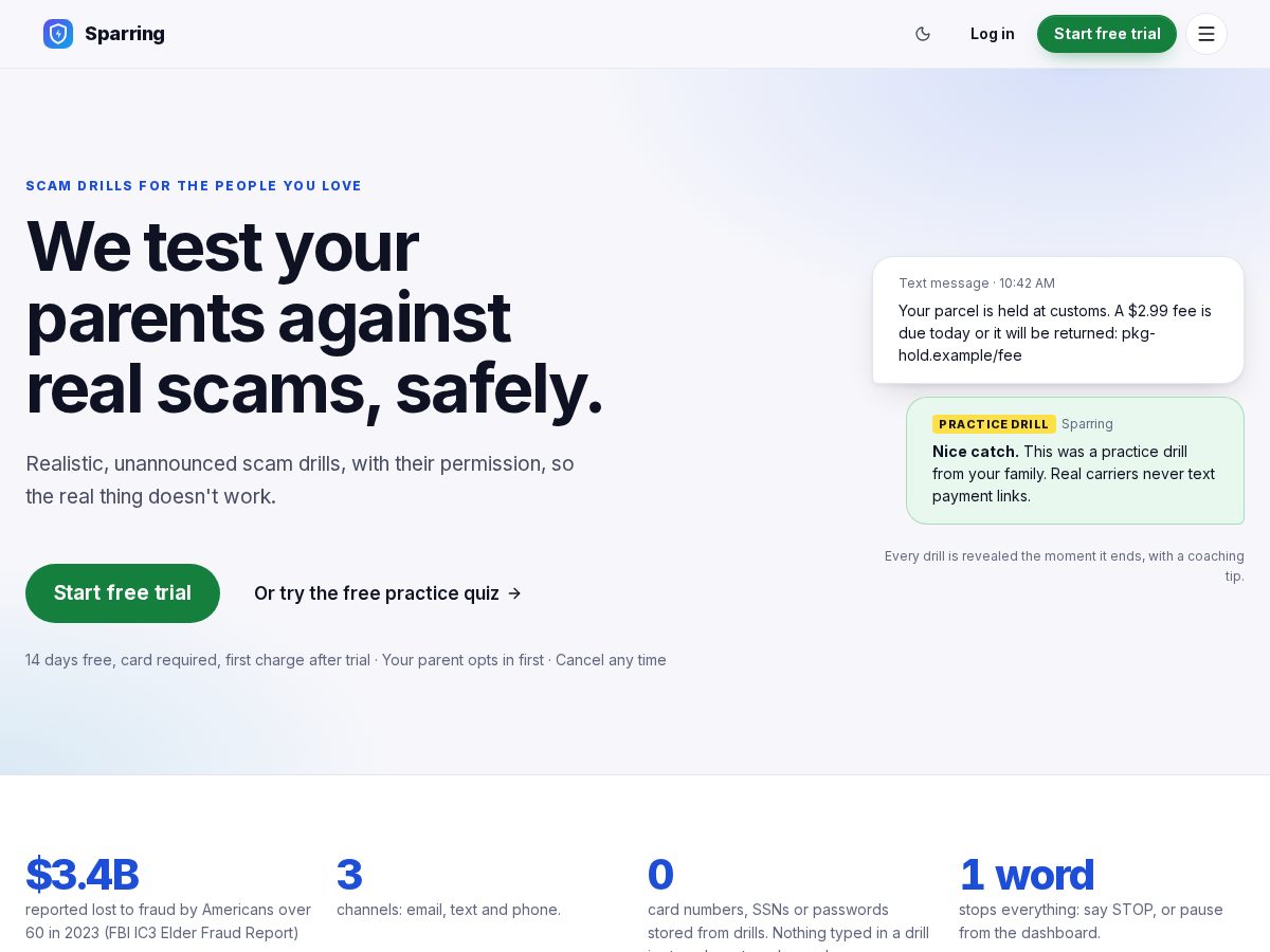 Landing-page snapshot of aiscamprotection.com