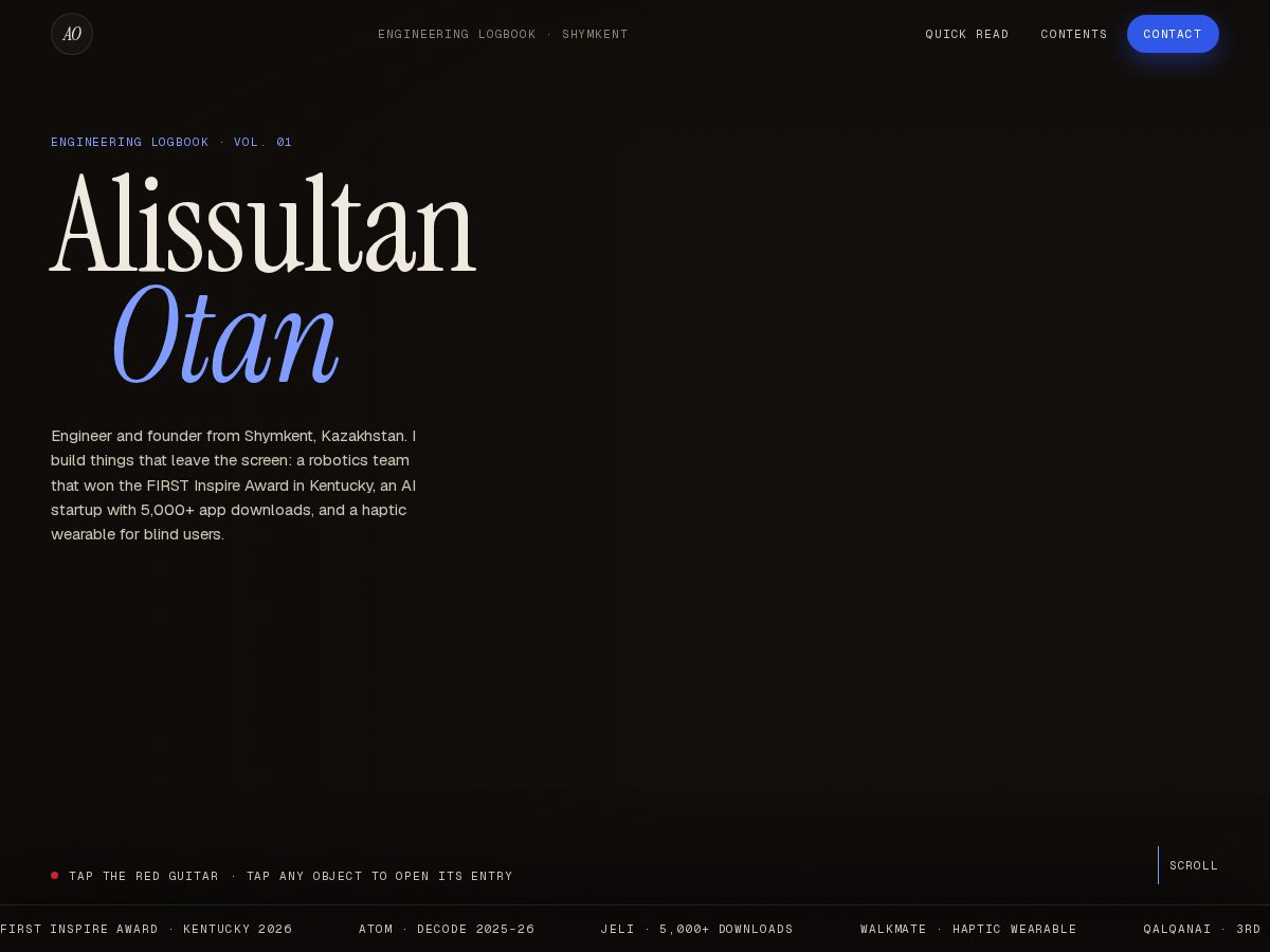 Landing-page snapshot of alissultan.one
