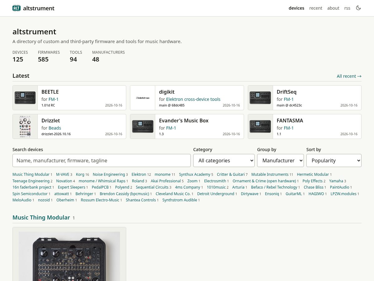Landing-page snapshot of altstrument.org