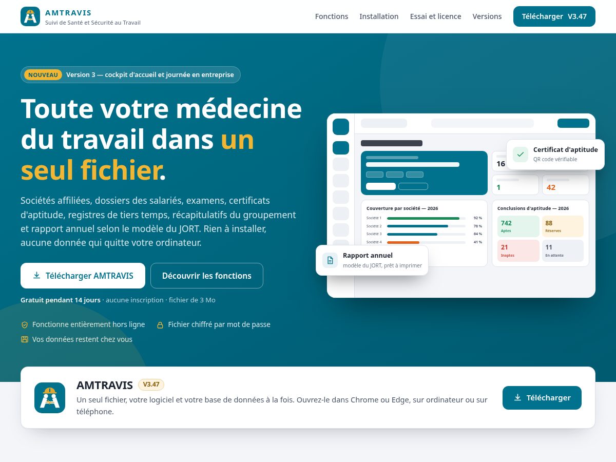 Landing-page snapshot of amtravis.com