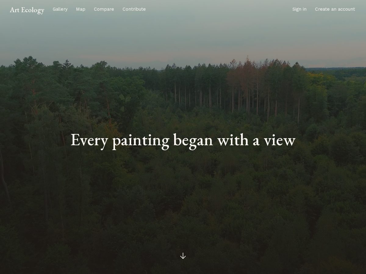 Landing-page snapshot of artecology.org