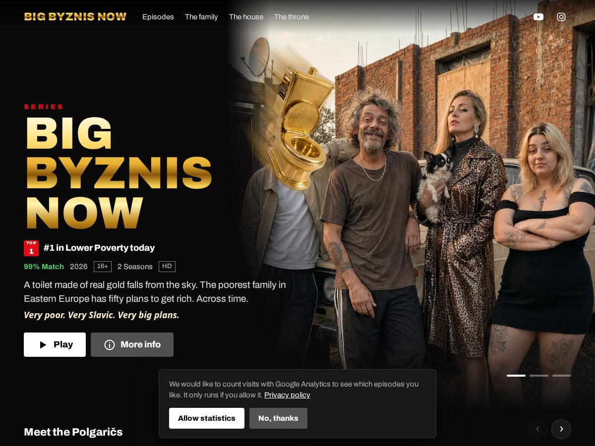 Landing-page snapshot of bigbyznisnow.fun
