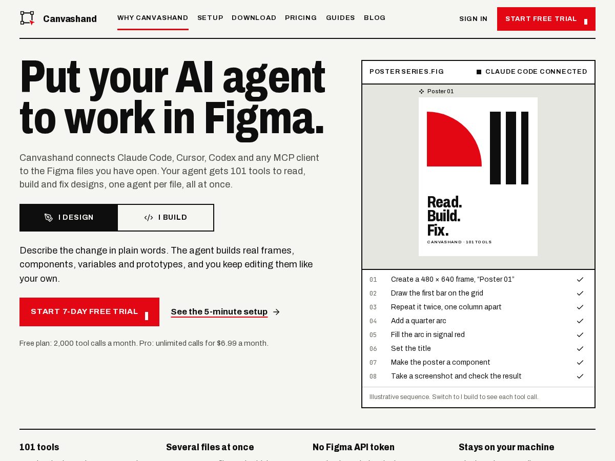 Landing-page snapshot of canvashand.com