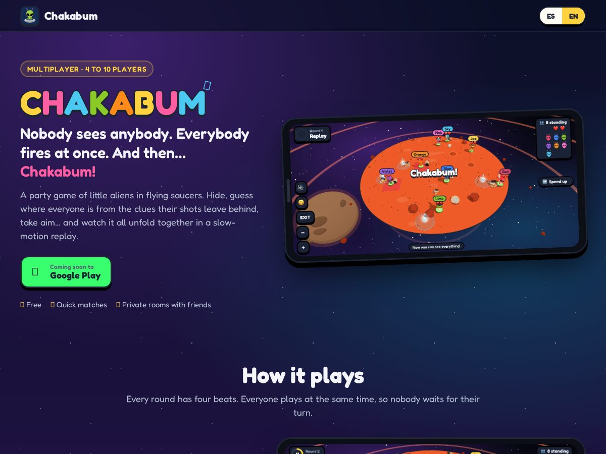 Landing-page snapshot of chakabum.com