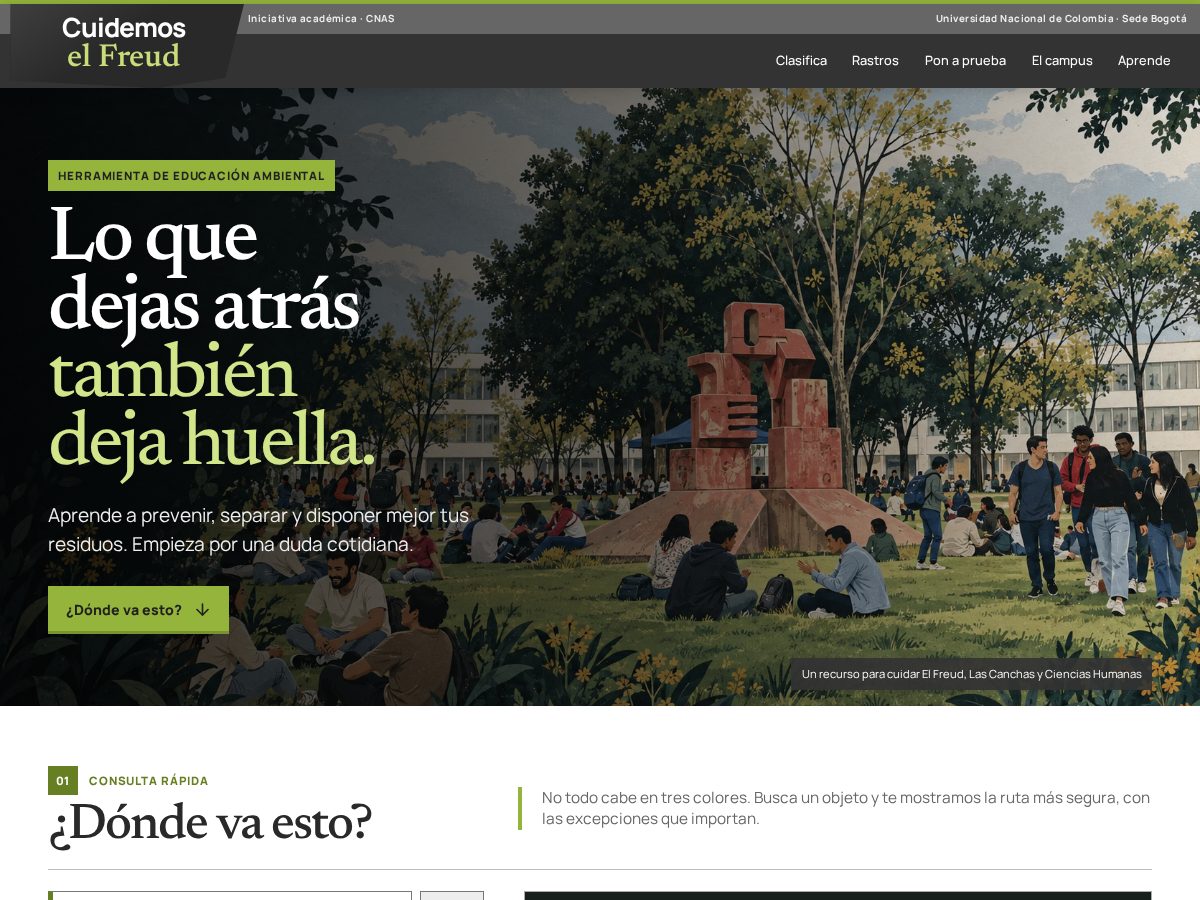 Landing-page snapshot of cuidemoselfreud.com