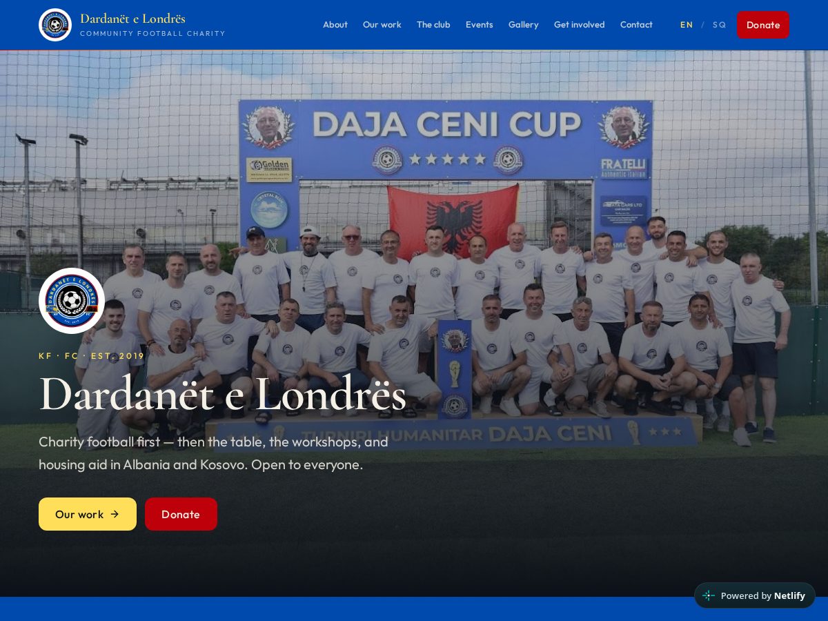 Landing-page snapshot of dardanetelondres.com