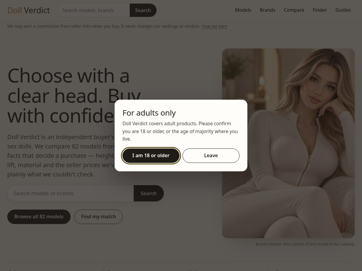 Landing-page snapshot of dollverdict.com
