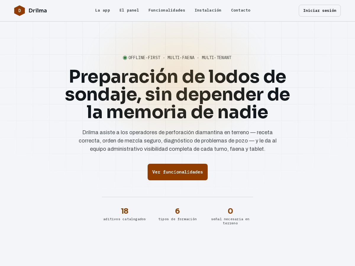 Landing-page snapshot of drilma.com