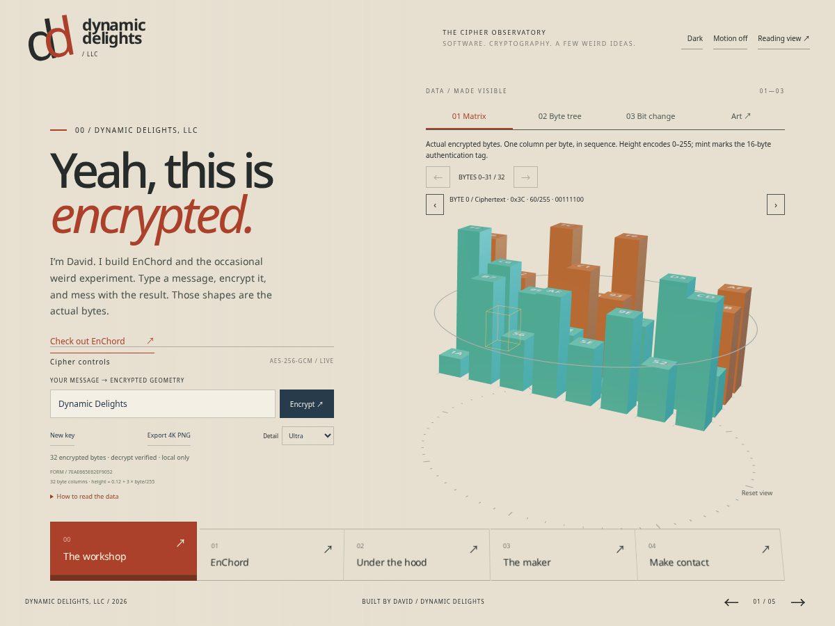 Landing-page snapshot of dynamicdllc.app