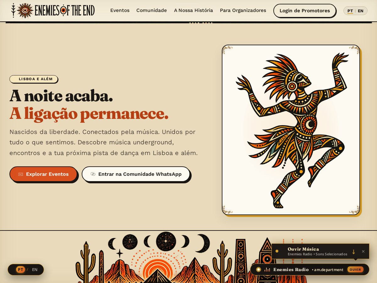 Landing-page snapshot of enemies-of-the-end.com