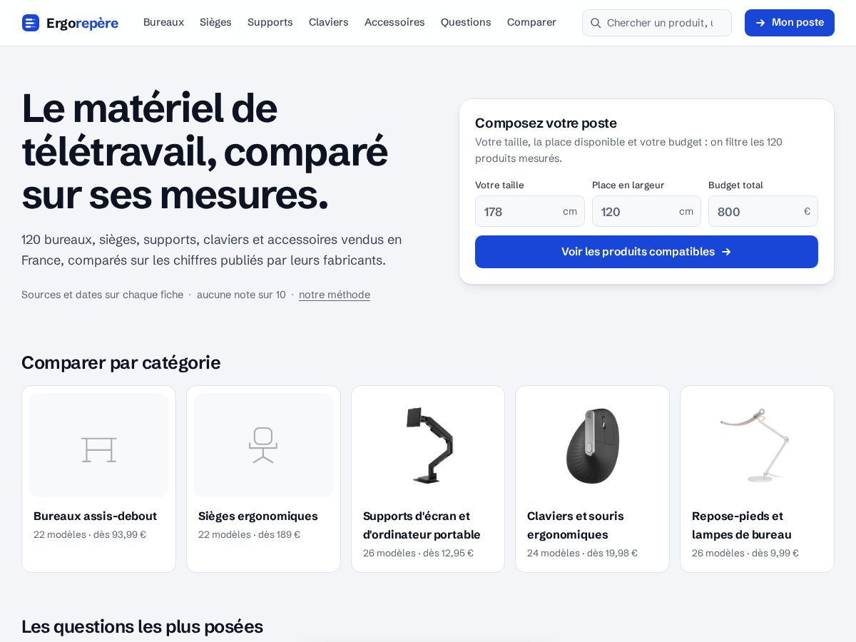 Landing-page snapshot of ergorepere.com