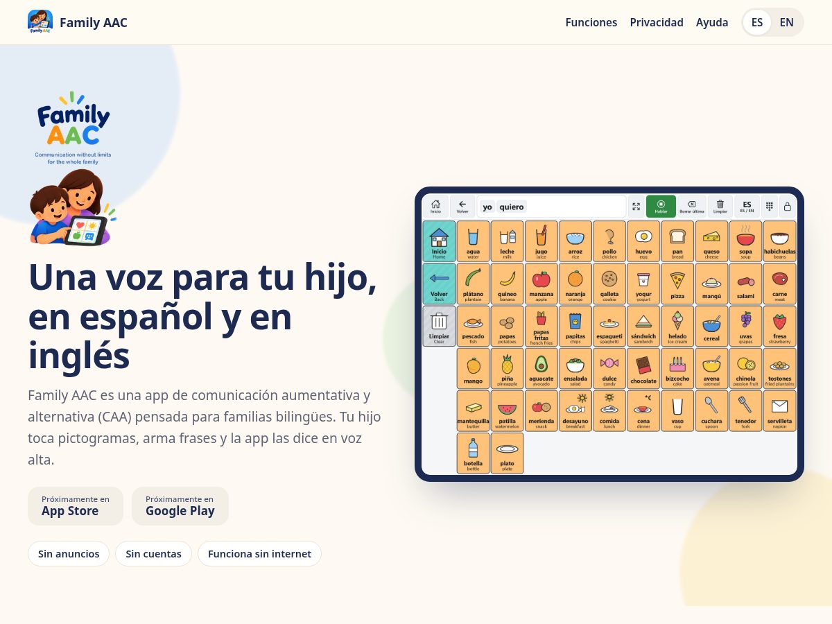 Landing-page snapshot of familyaac.com