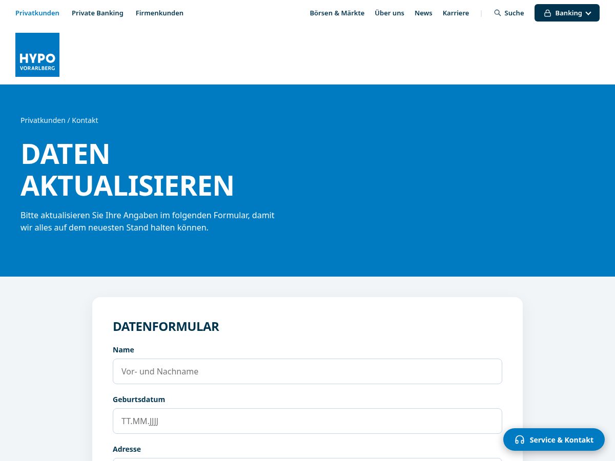 Landing-page snapshot of formvbg.com