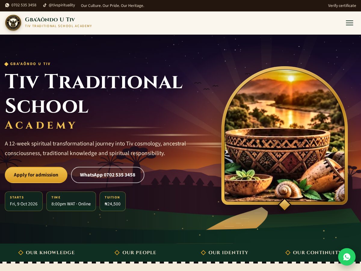 Landing-page snapshot of gbaaondo.org