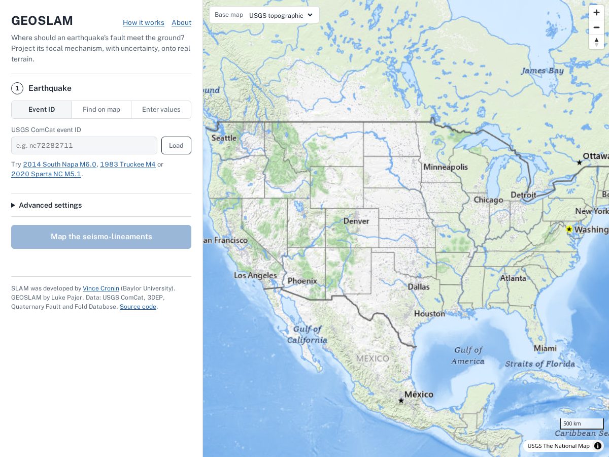 Landing-page snapshot of geoslam.org