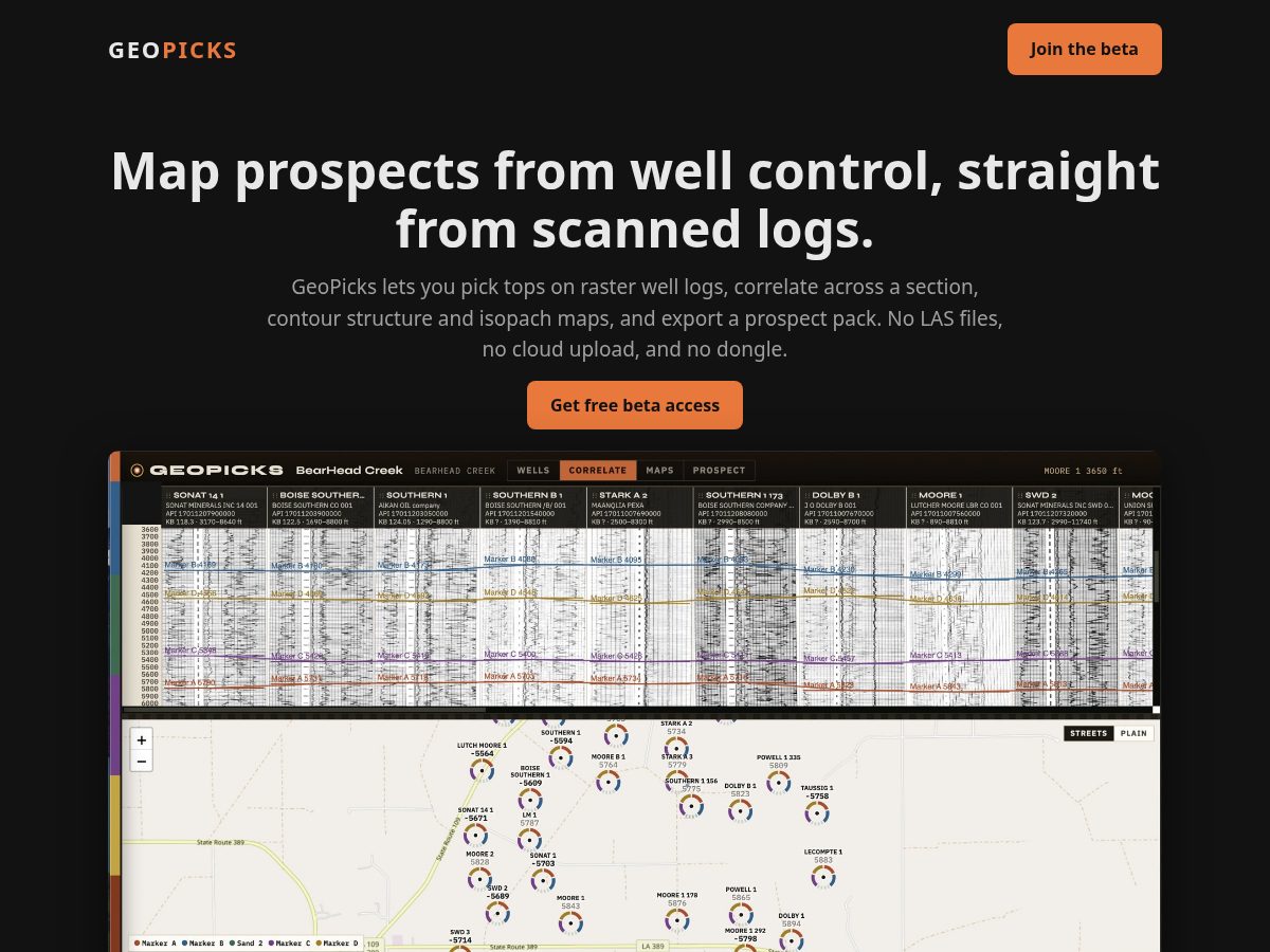 Landing-page snapshot of getgeopicks.com