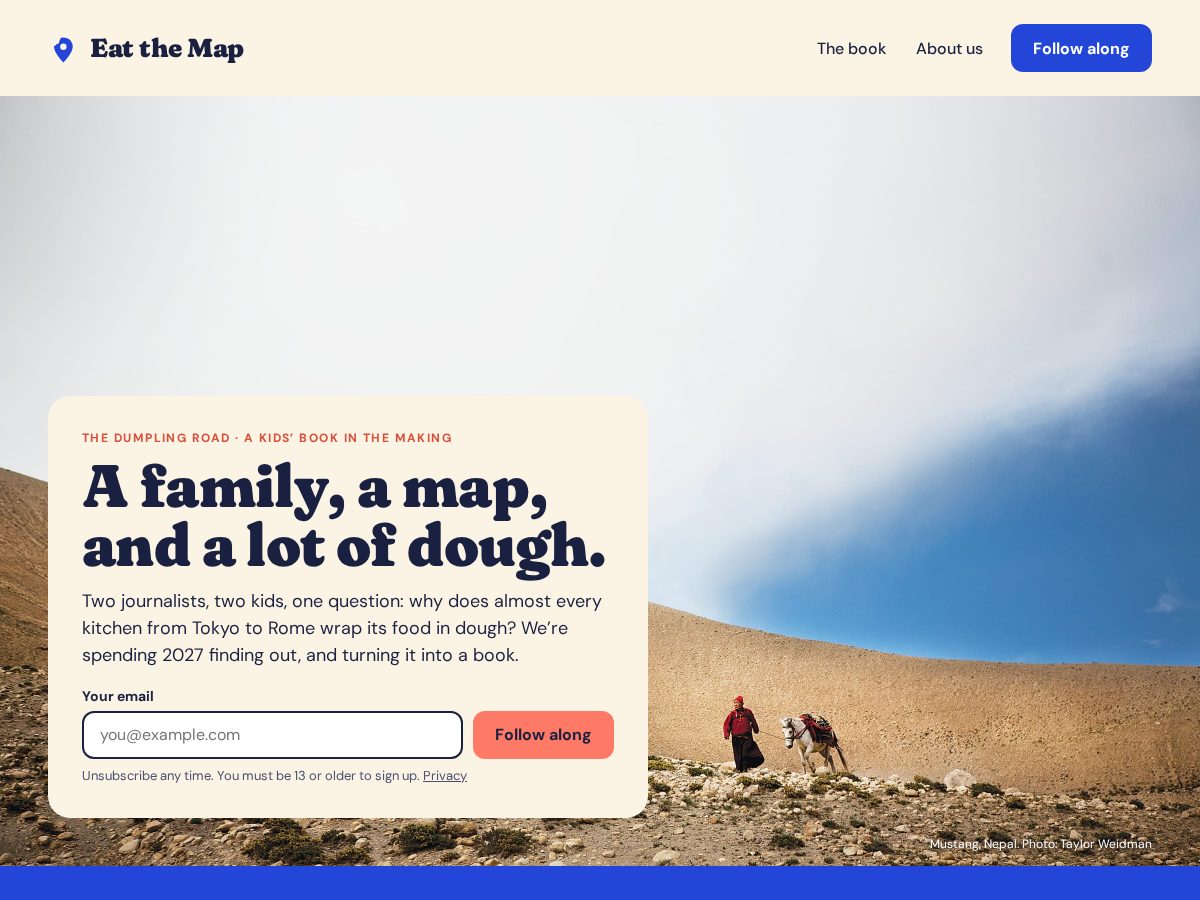 Landing-page snapshot of goeatthemap.com