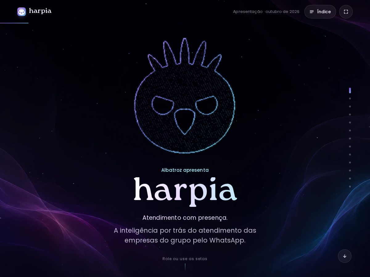 Landing-page snapshot of harpia.health