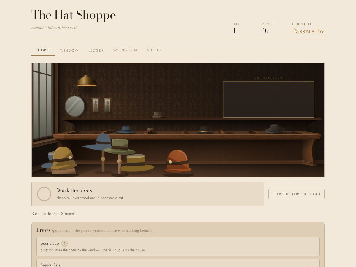 Landing-page snapshot of hatshopgame.com