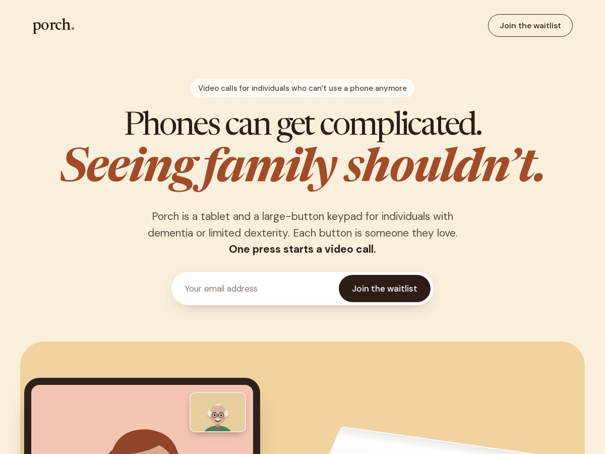 Landing-page snapshot of helloporch.store