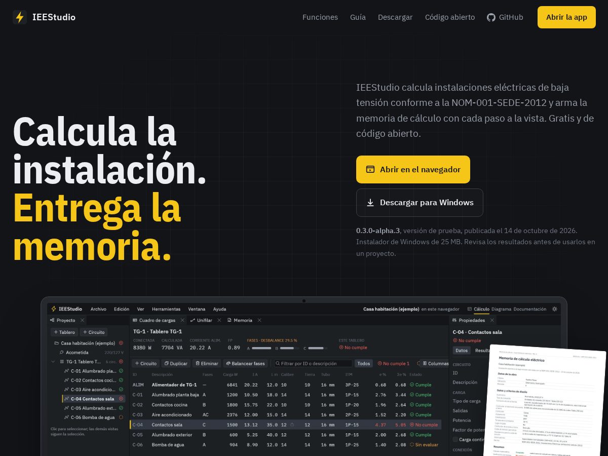 Landing-page snapshot of ieestudio.com