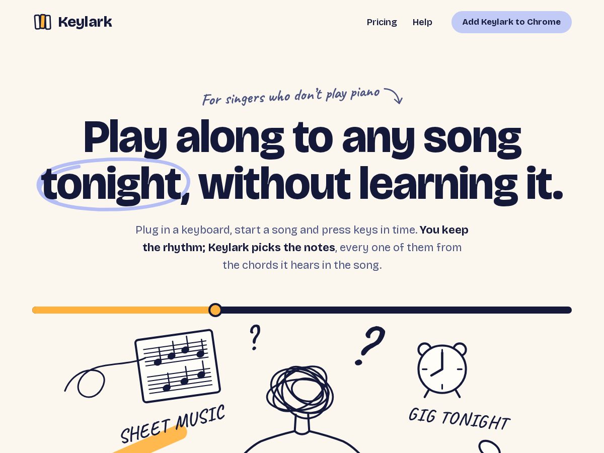 Landing-page snapshot of keylark.app