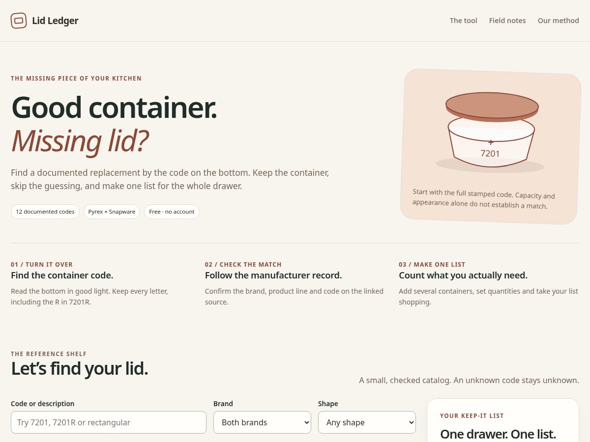 Landing-page snapshot of lidledger.com