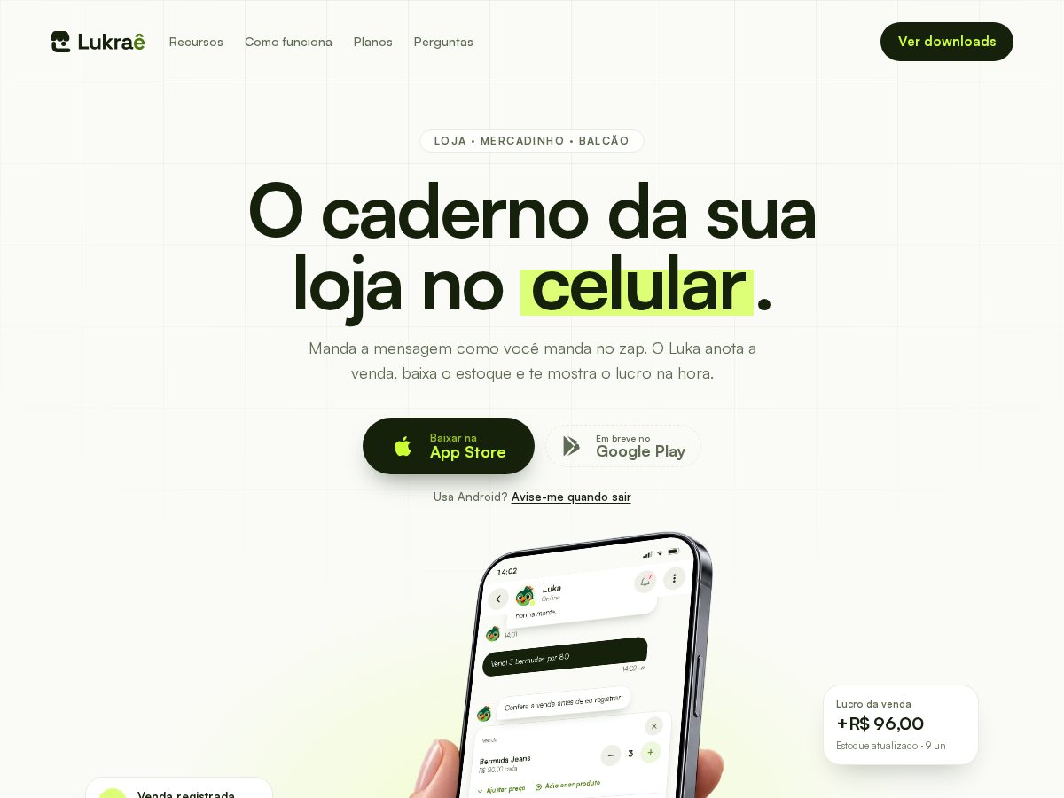 Landing-page snapshot of lukrae.shop