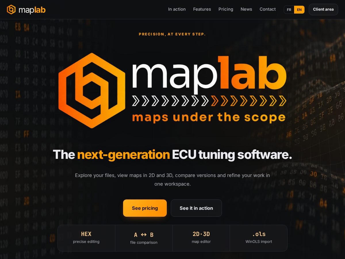 Landing-page snapshot of maplabtuning.com