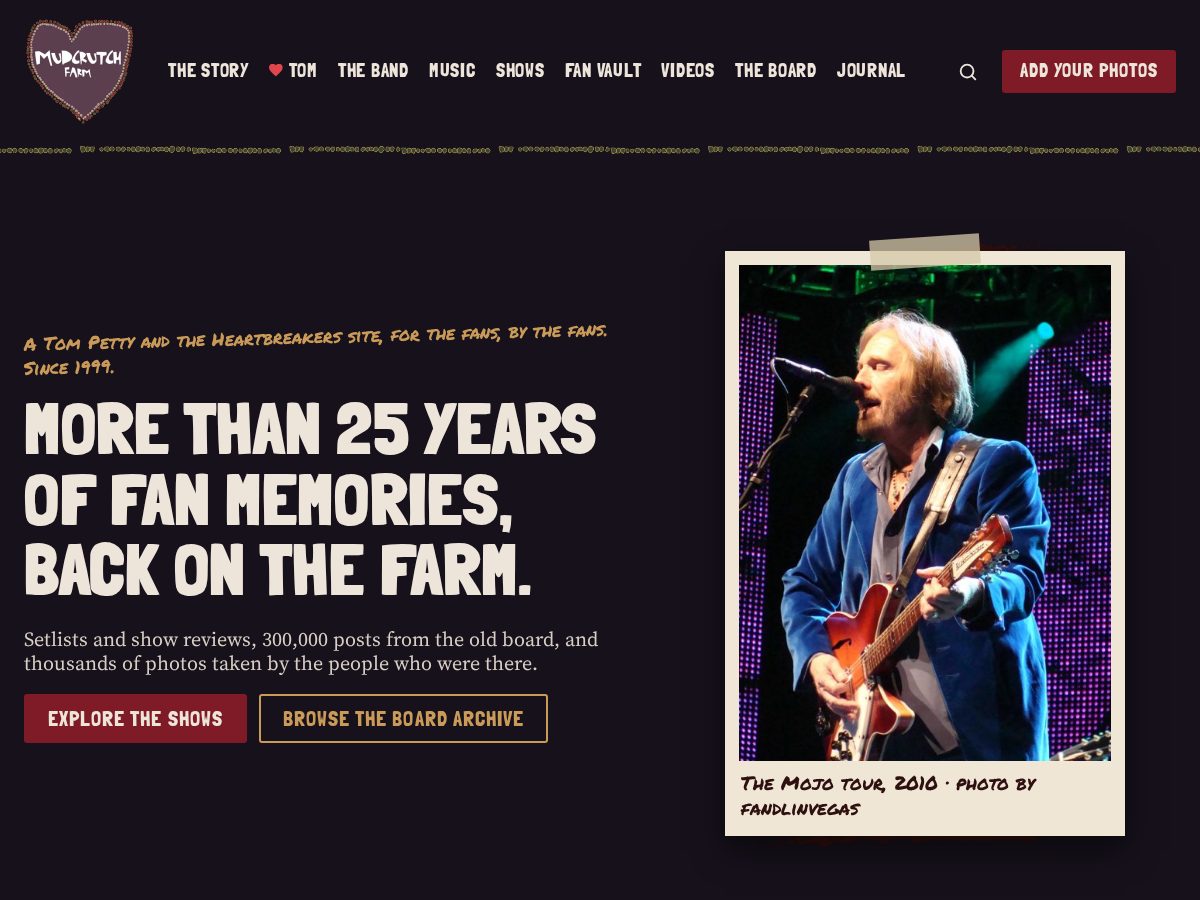 Landing-page snapshot of mudcrutchfarm.com