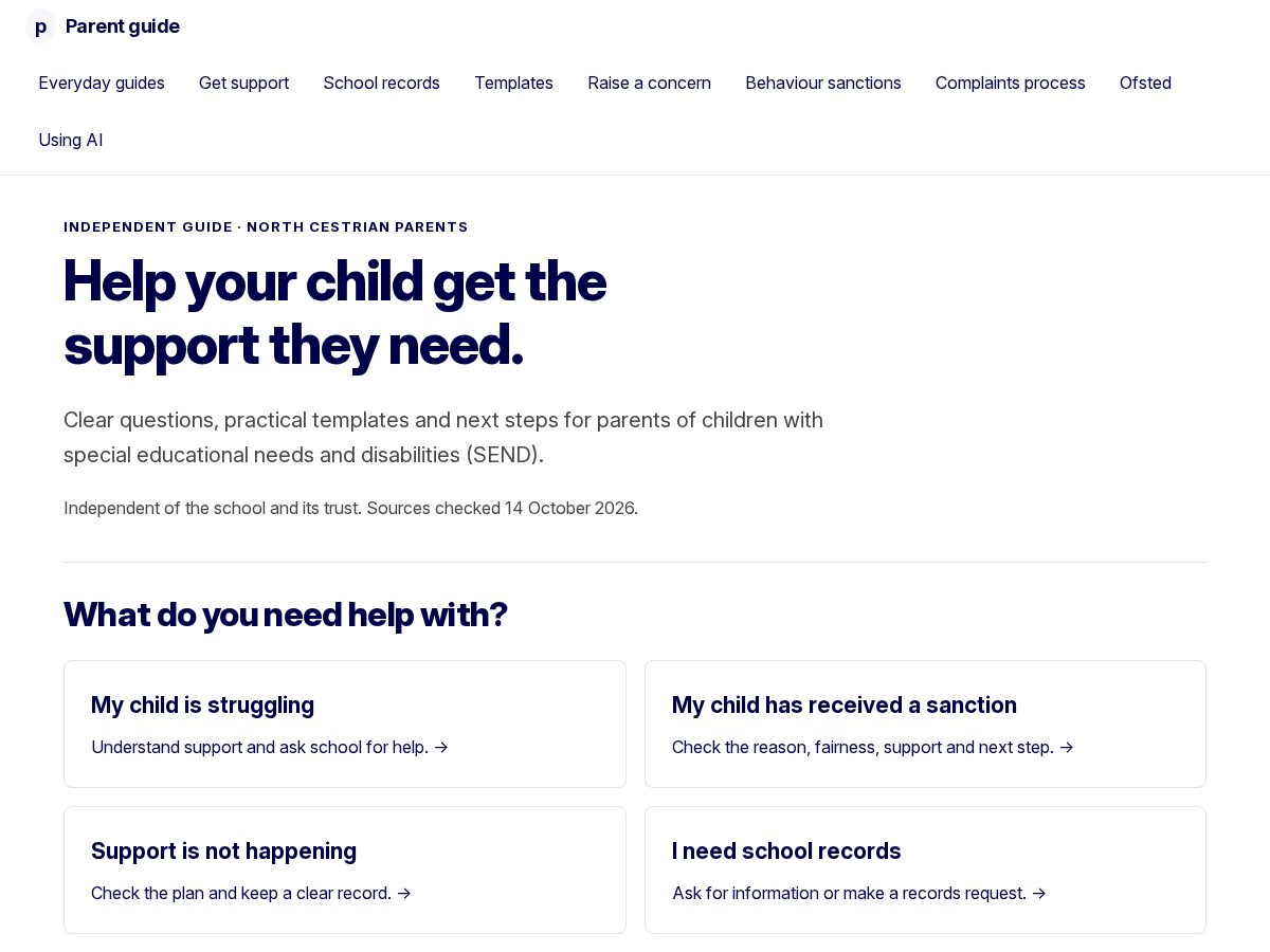 Landing-page snapshot of northcestrian.com