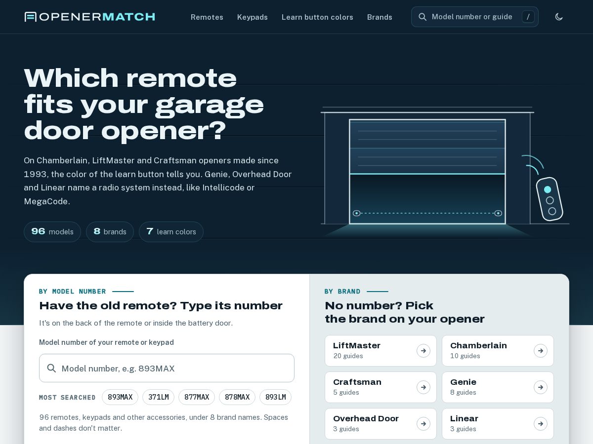 Landing-page snapshot of openermatch.com