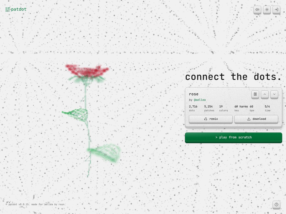 Landing-page snapshot of patdot.com