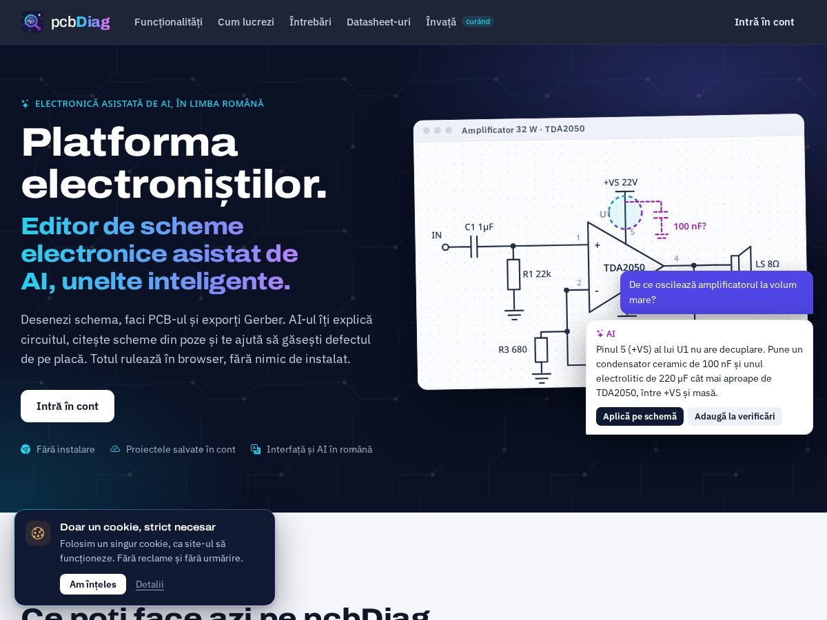 Landing-page snapshot of pcbdiag.com