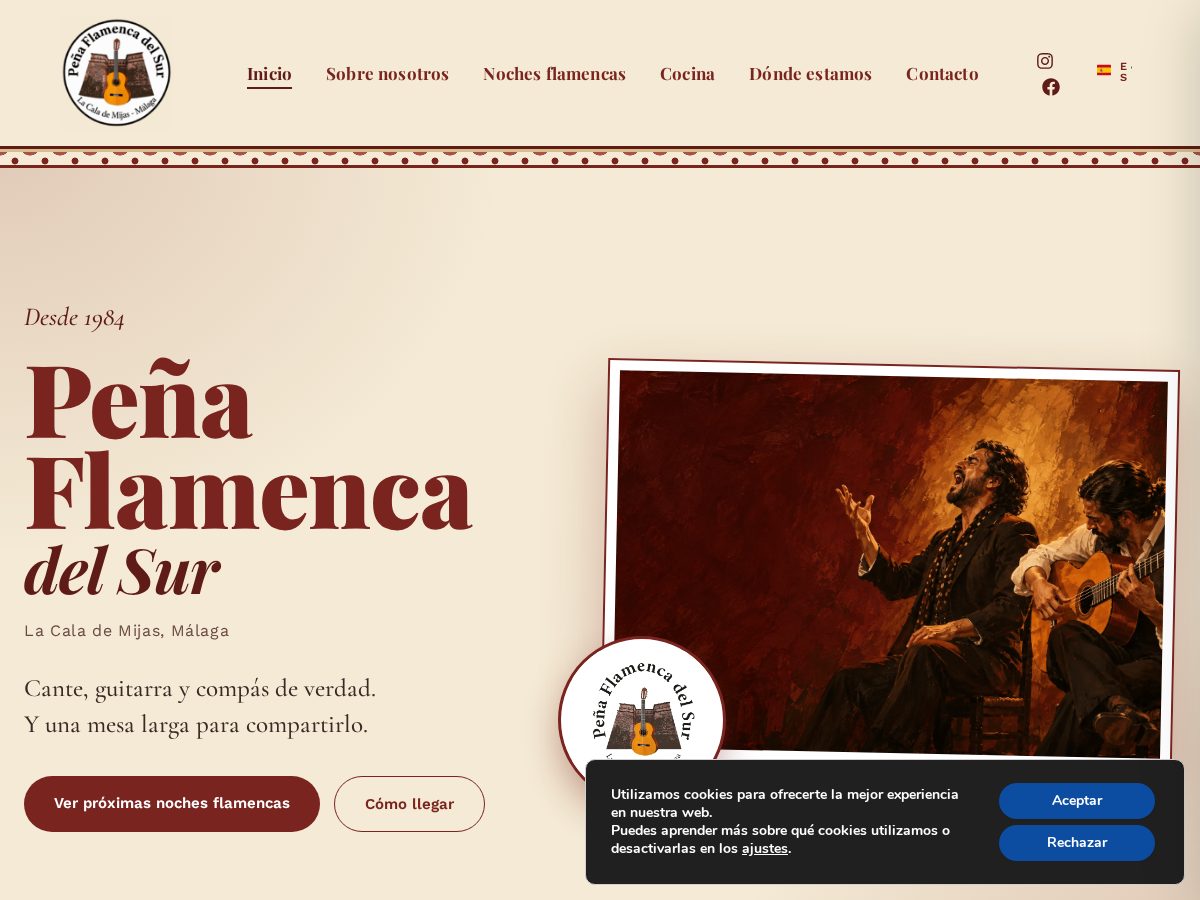 Landing-page snapshot of pflamencadelsur.com