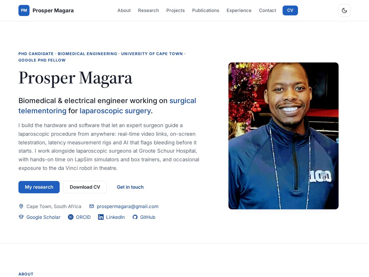 Landing-page snapshot of prospermagara.com