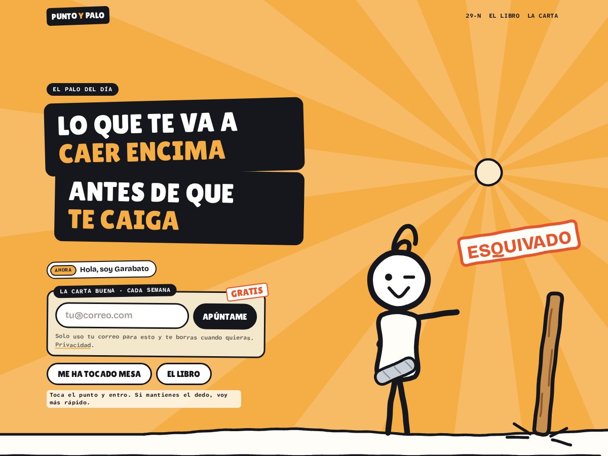Landing-page snapshot of puntoypalo.com