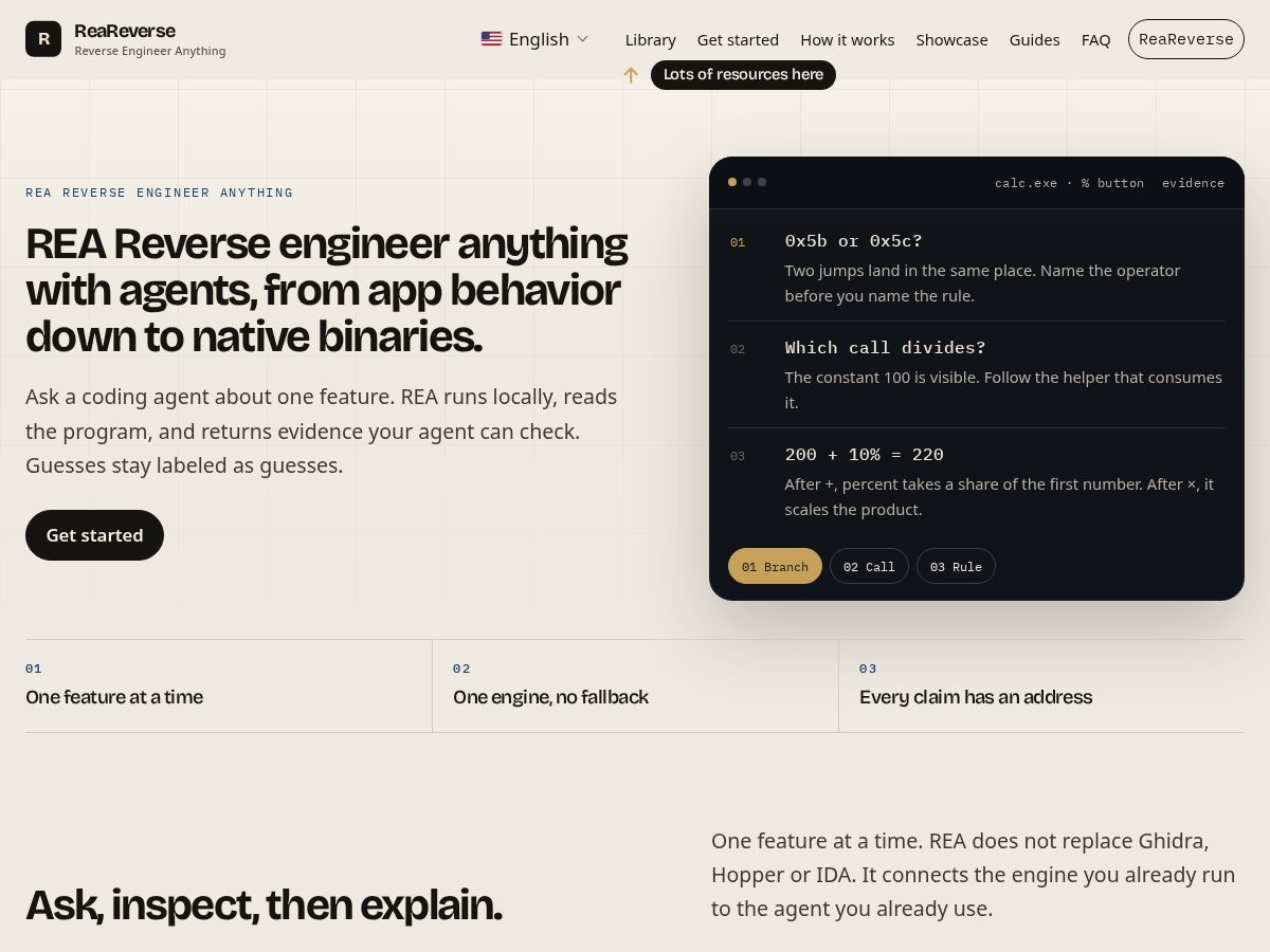 Landing-page snapshot of reareverse.com
