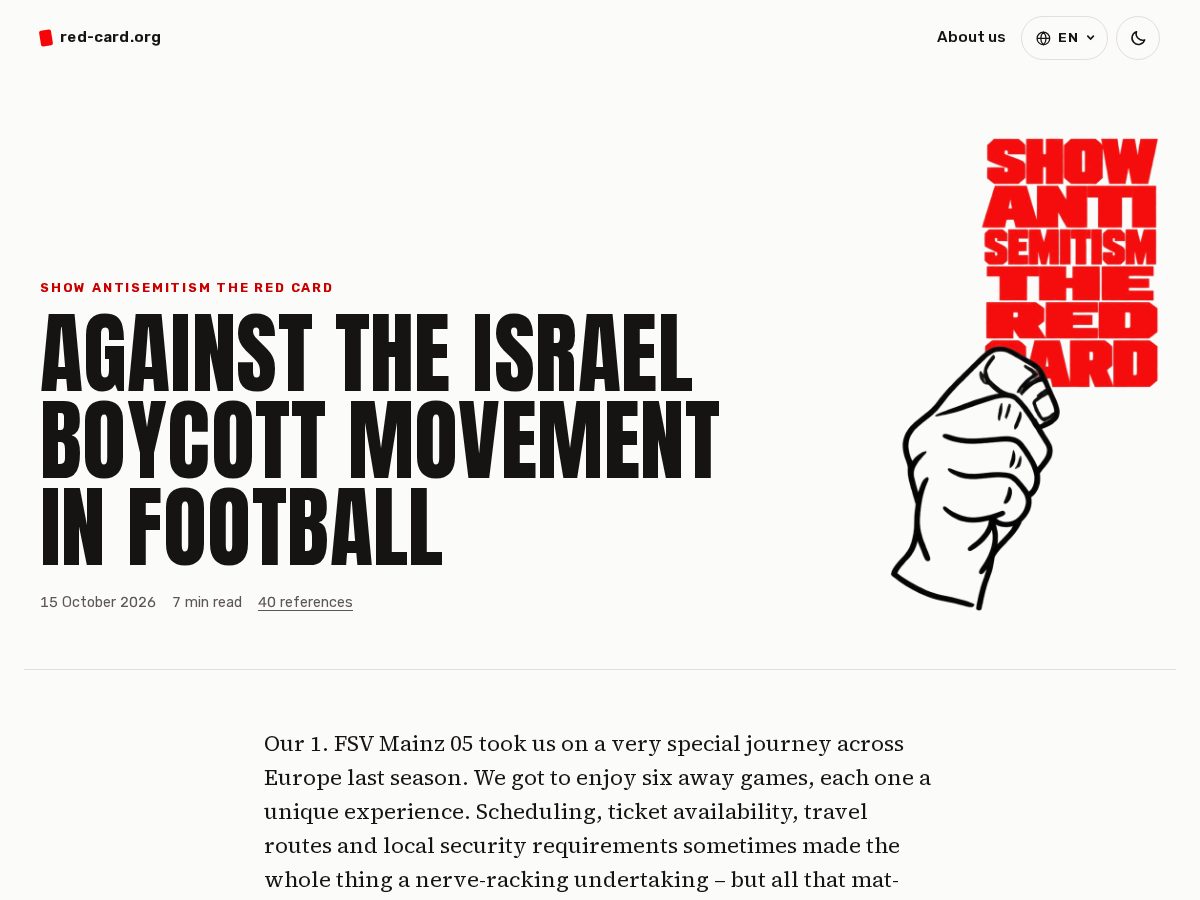 Landing-page snapshot of red-card.org