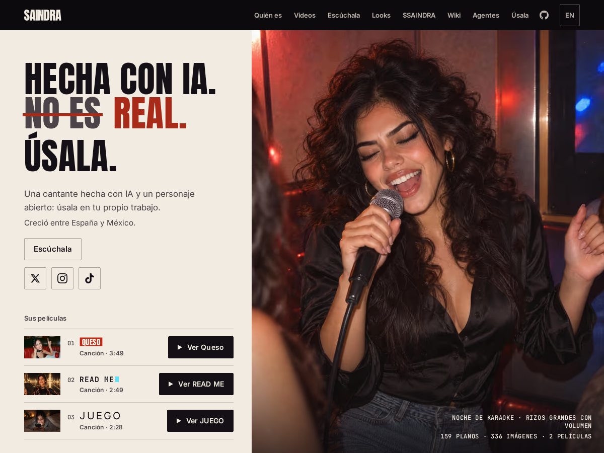 Landing-page snapshot of saindra.gallery