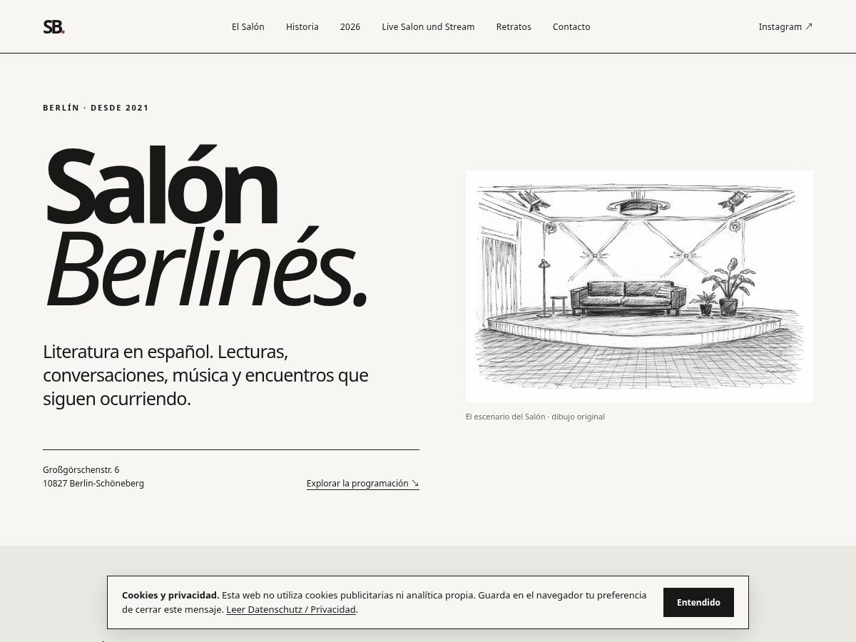 Landing-page snapshot of salonberlines.com