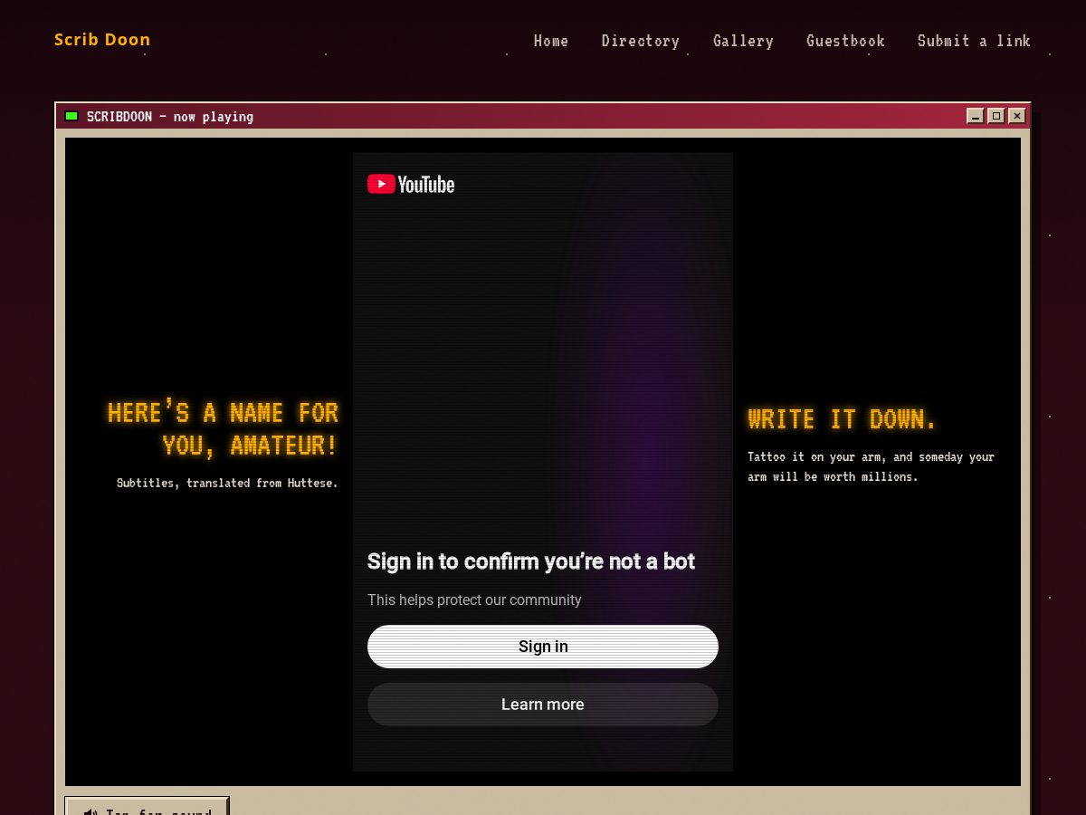 Landing-page snapshot of scribdoon.org