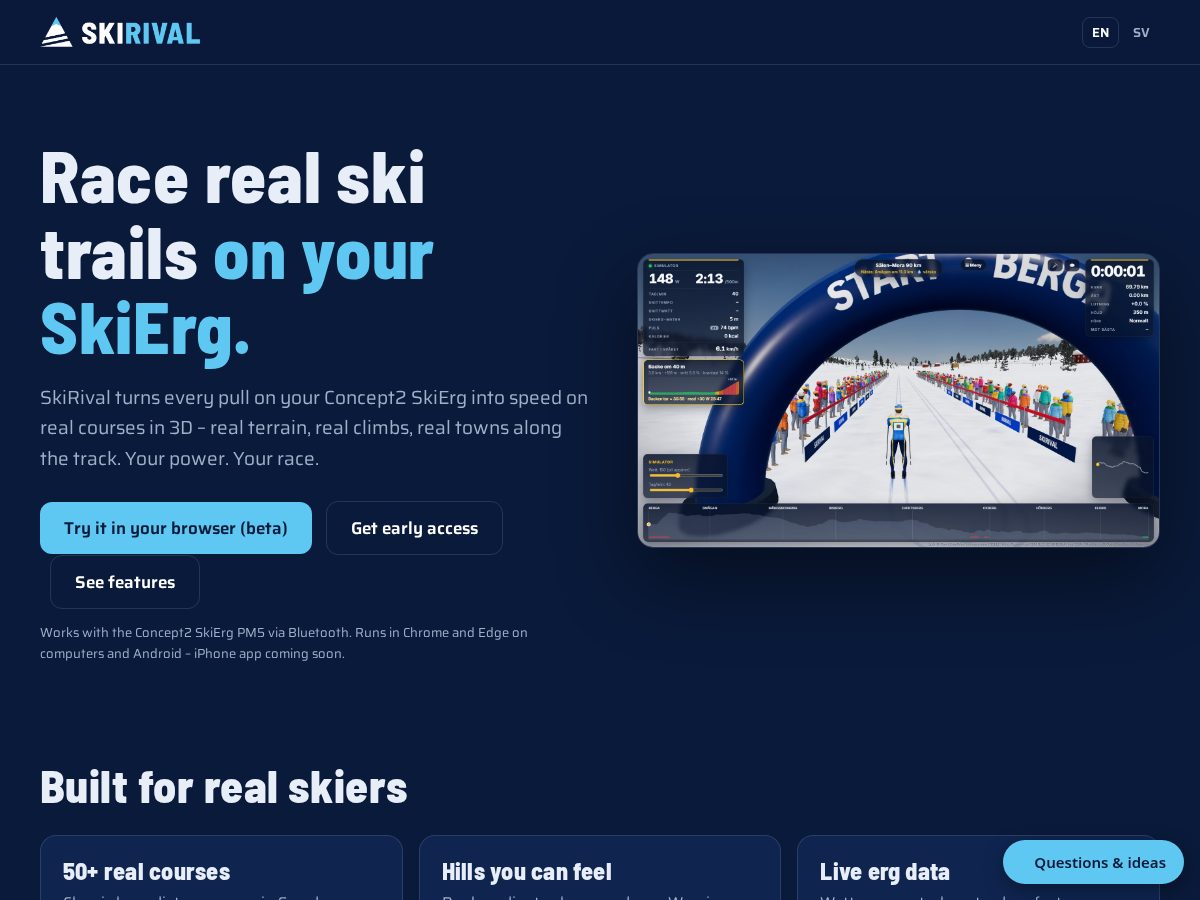 Landing-page snapshot of skirival.app