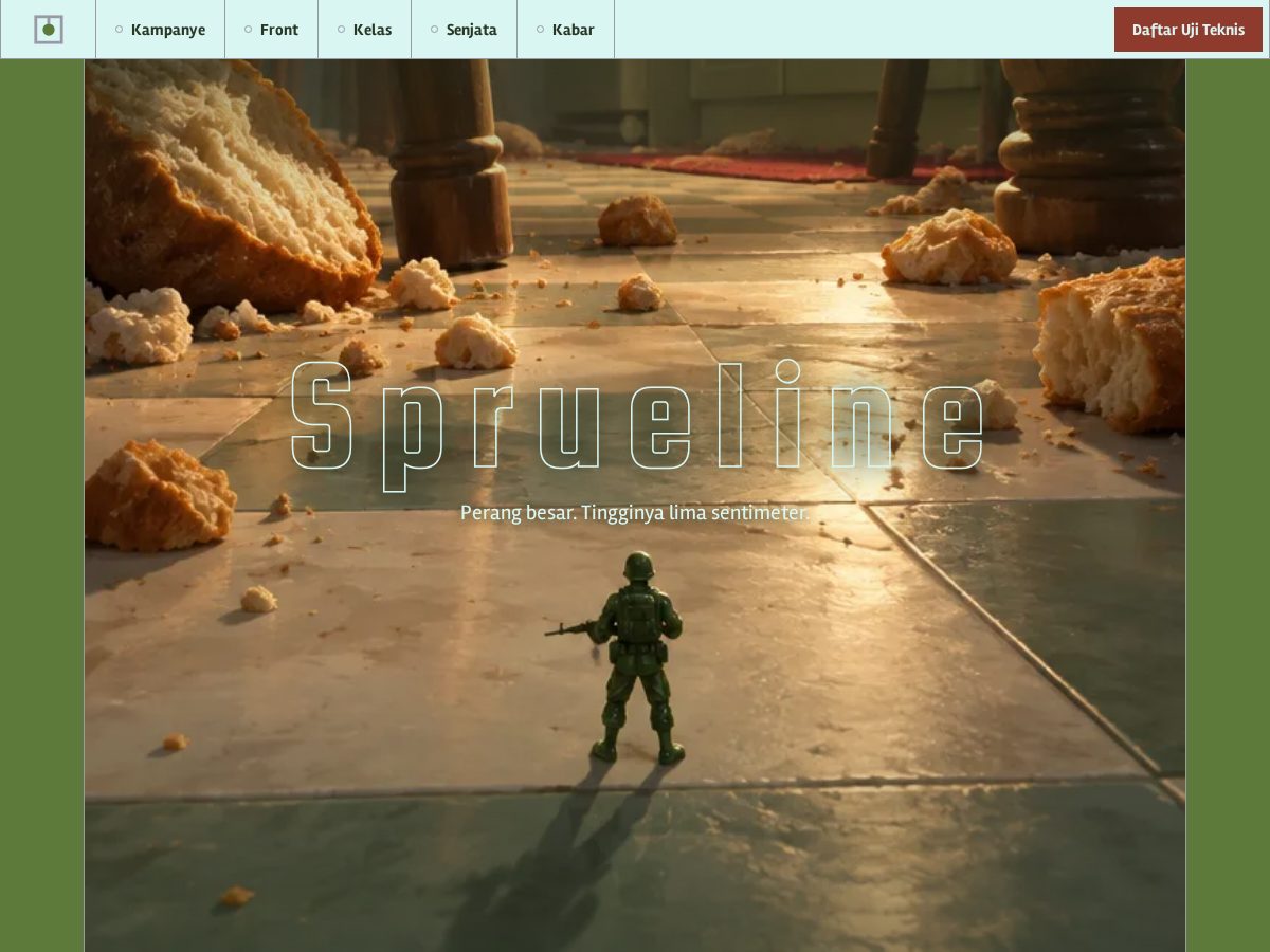Landing-page snapshot of sprueline.com