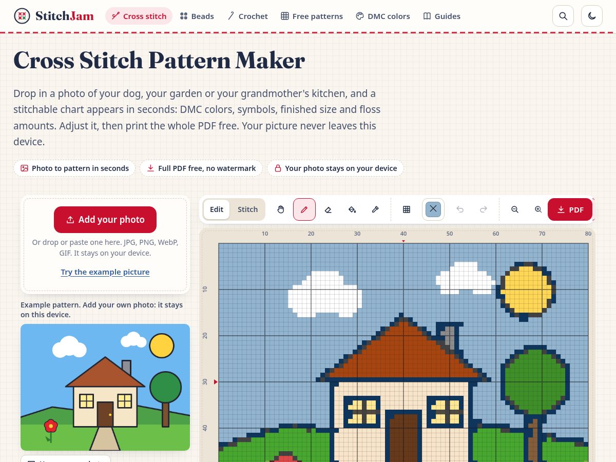 Landing-page snapshot of stitchjam.com