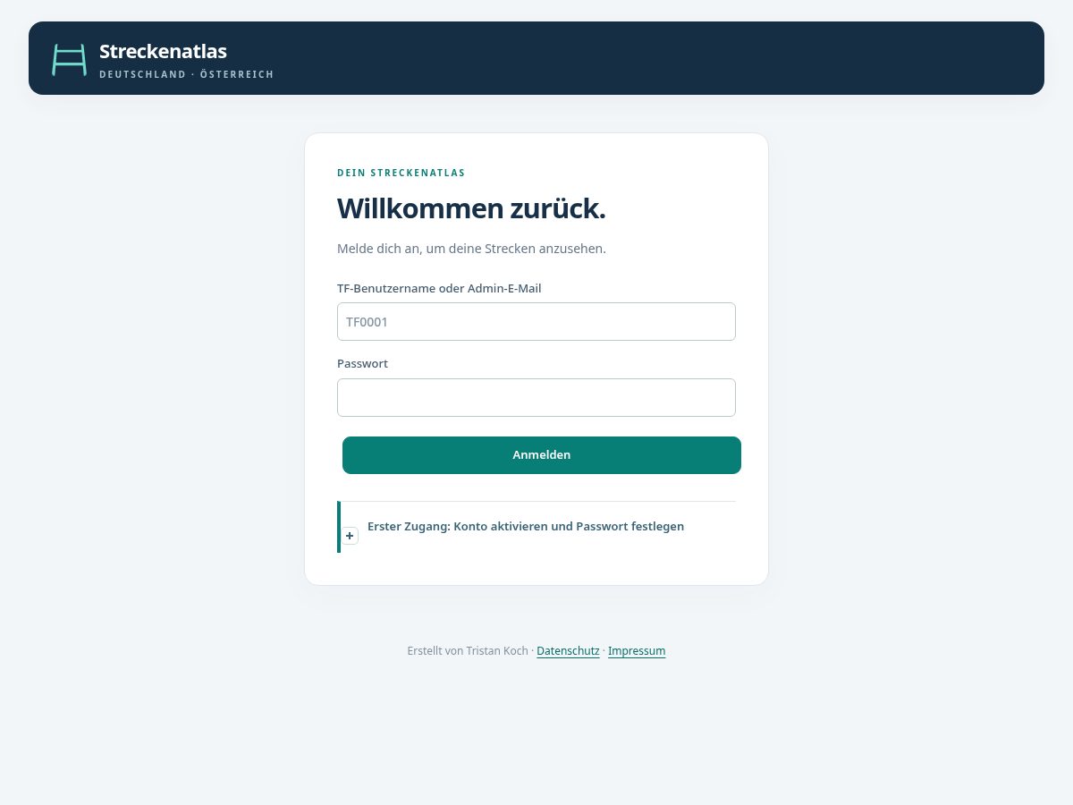 Landing-page snapshot of streckenatlas.info