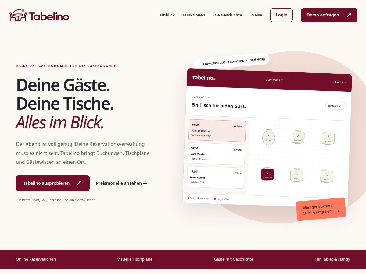 Landing-page snapshot of tabelino.com