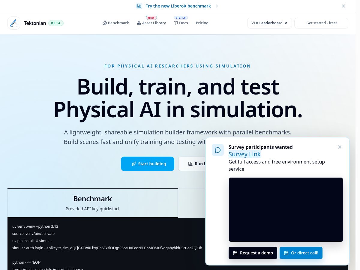 Landing-page snapshot of tektonian.com