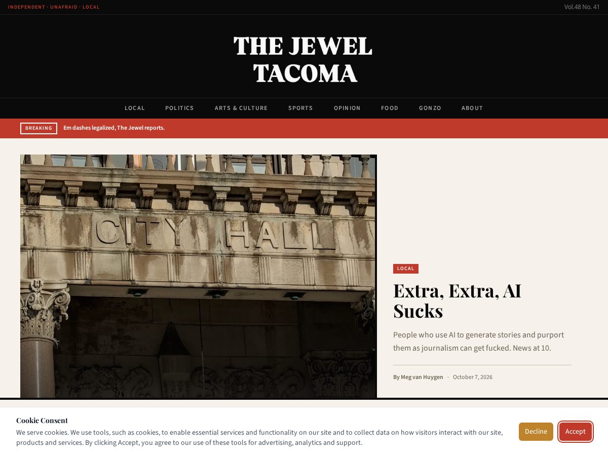Landing-page snapshot of thejeweltacoma.org